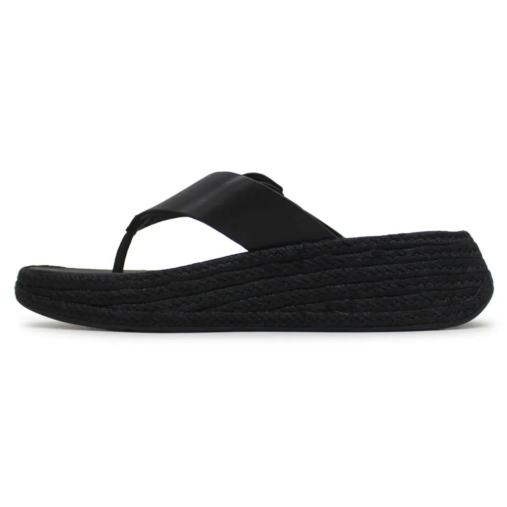 FitFlop F Mode Adjustable Flatform Leather Women's Toe Post Sandals