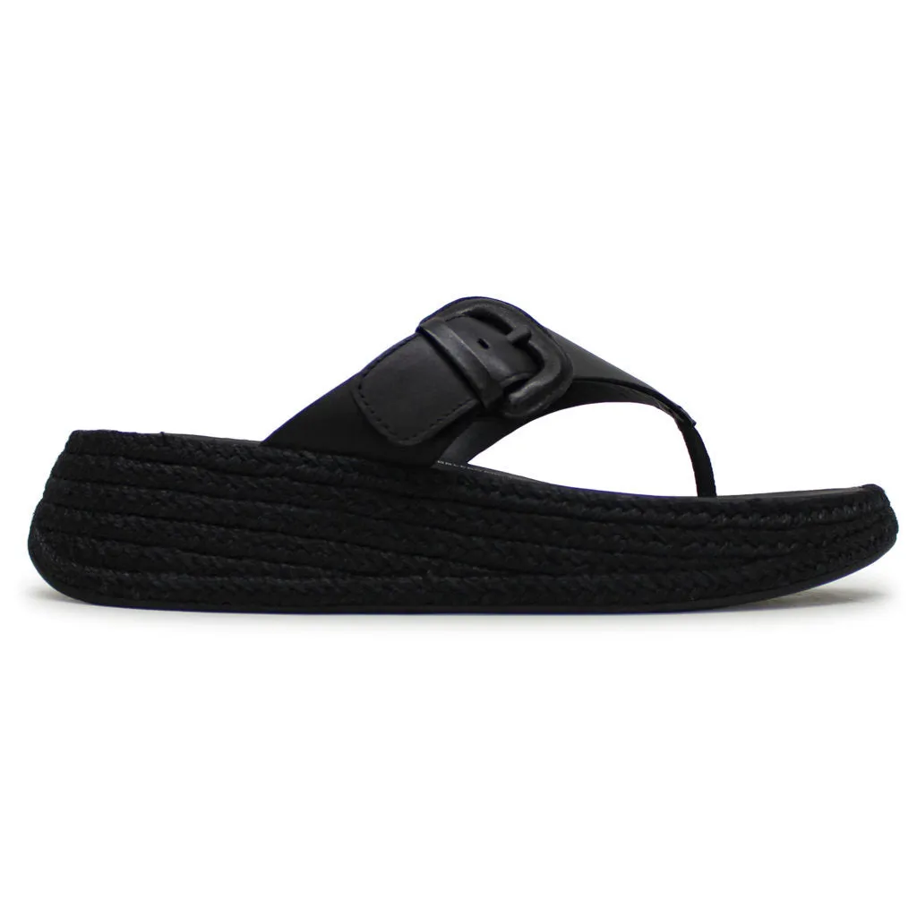 FitFlop F Mode Adjustable Flatform Leather Women's Toe Post Sandals