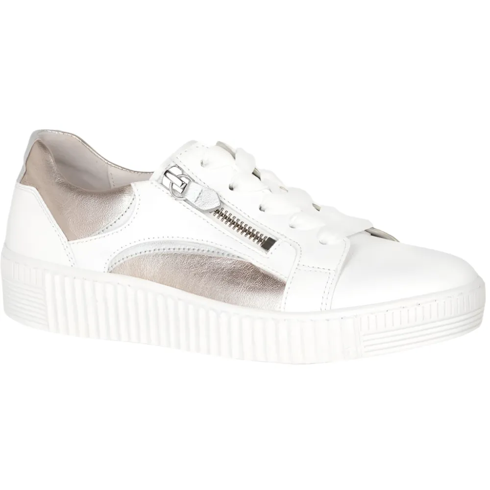 Gabor Wemo Weiss/Silber/Puder Trainers