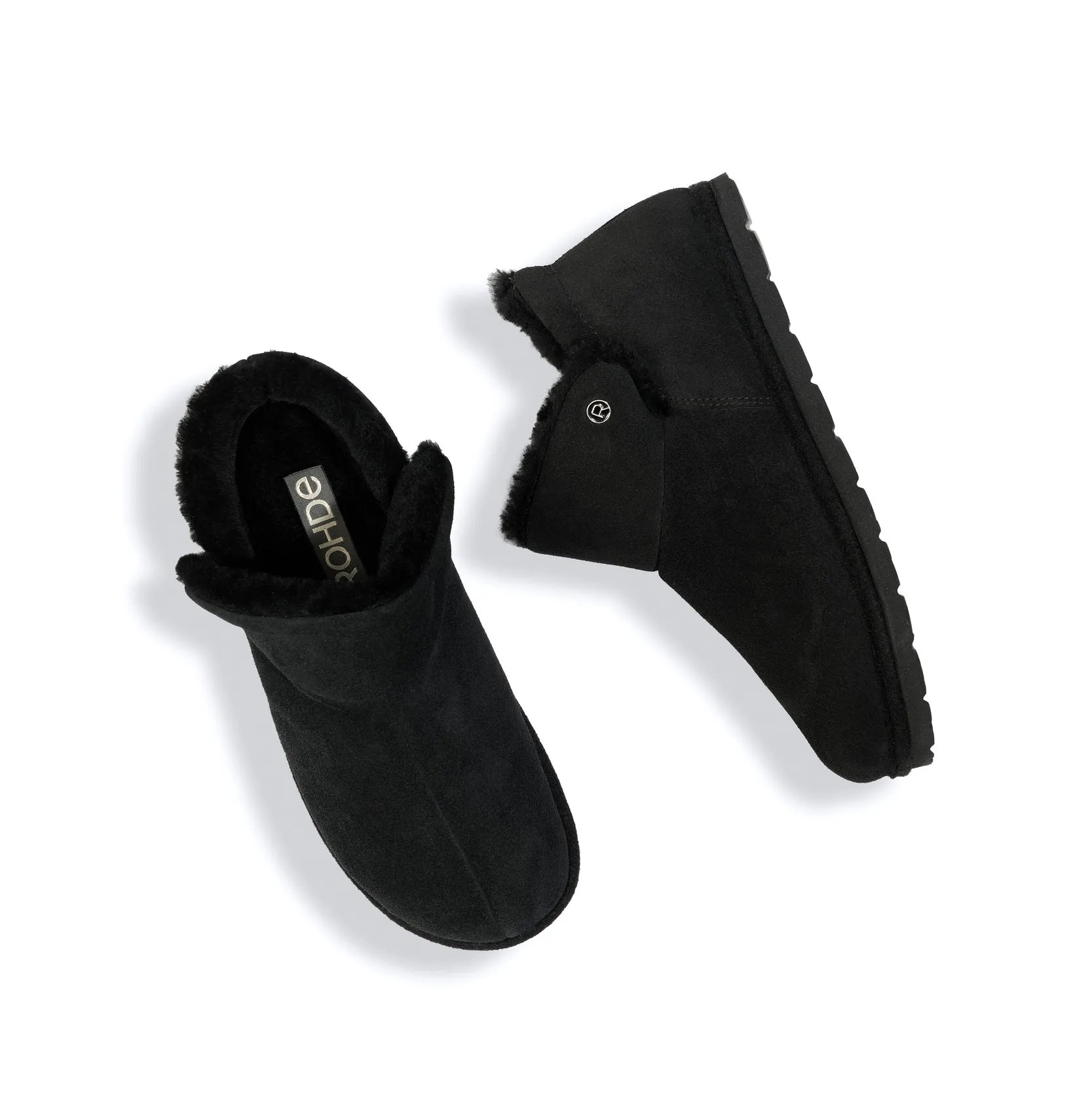 'Gardena' women's indoor warmlined home boot - black