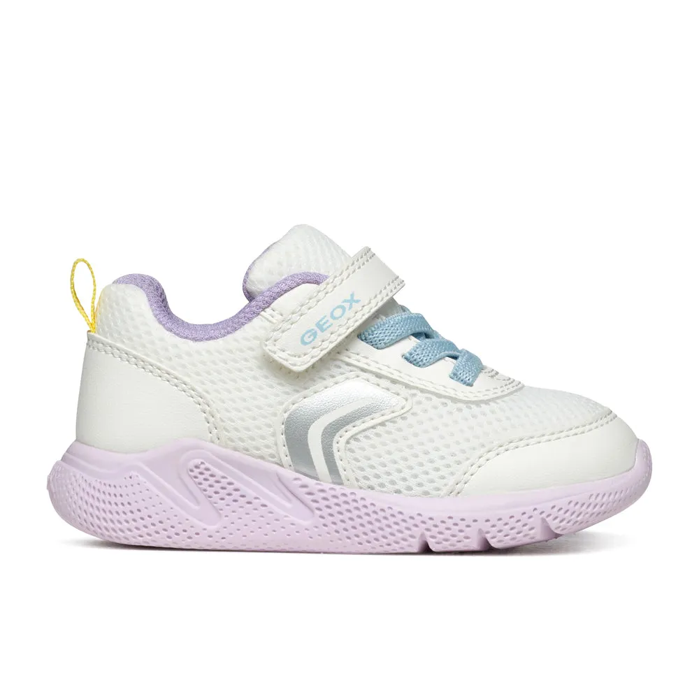 GEOX B Sprintye G. D - MESH GEOBUCK WHITE/MULTICOLOUR