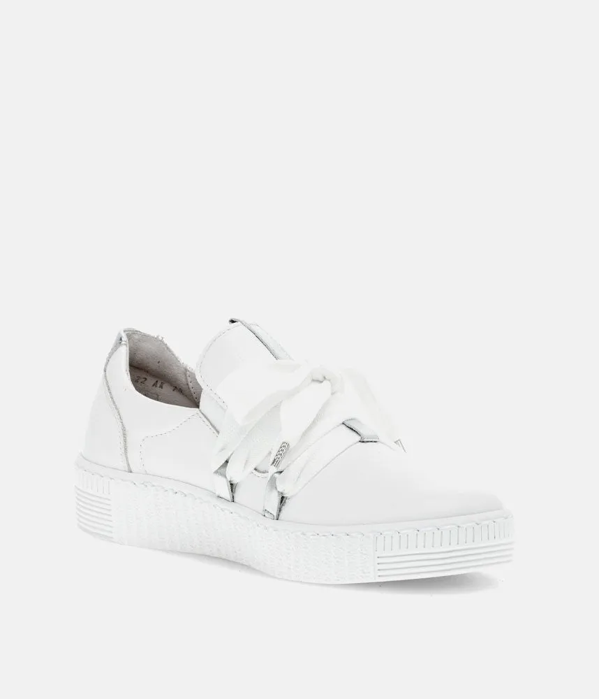 Glam White/Silver Slip On Trainer