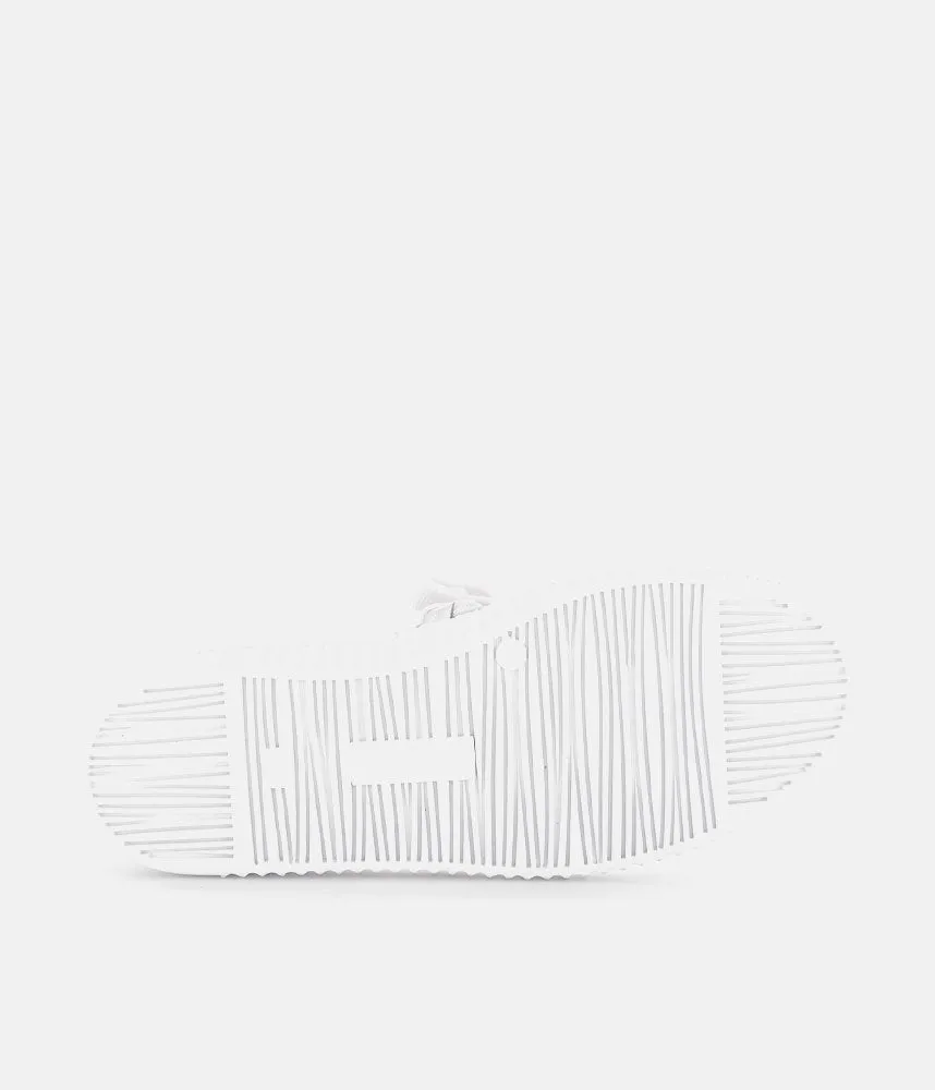 Glam White/Silver Slip On Trainer