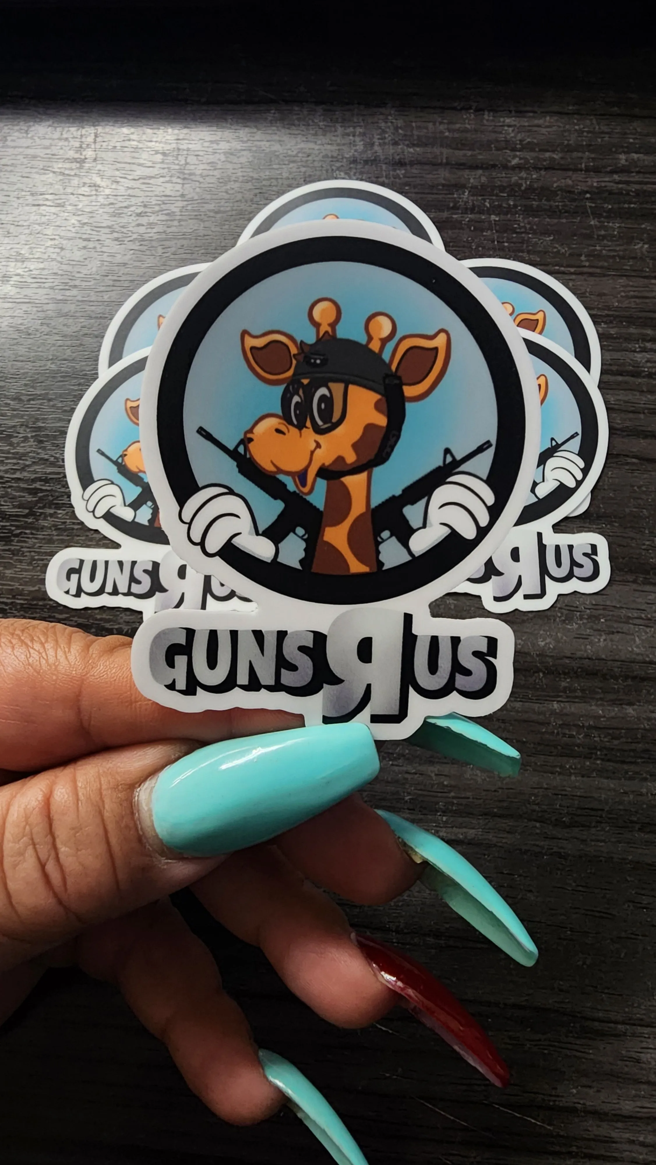 Guns-R-Us with Raffie Die-Cut Stickers