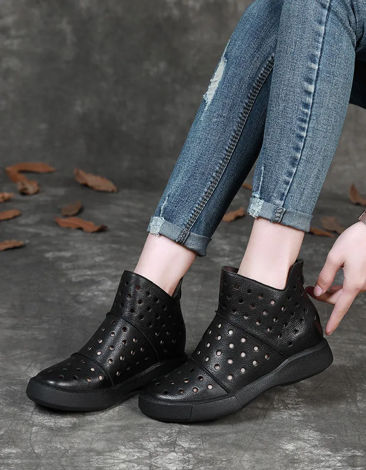 Handmade Comfortable Hollow Breathable Summer Boots 35-42