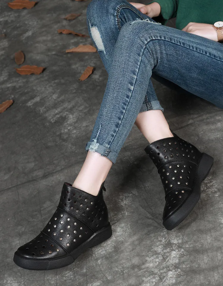 Handmade Comfortable Hollow Breathable Summer Boots 35-42