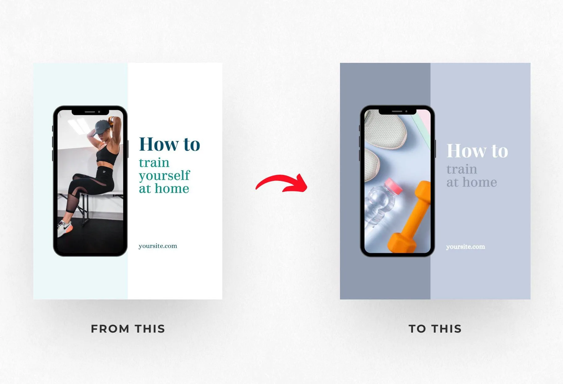 Hannah Fitness 6-Page Carousel Canva Template