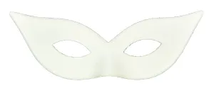 Harlequin Mask Satin White  Mask