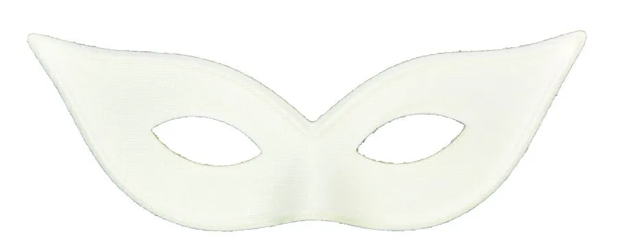 Harlequin Mask Satin White  Mask