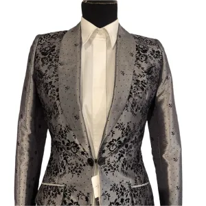 Hawkewood, Silver Brocade, Driving Coat
