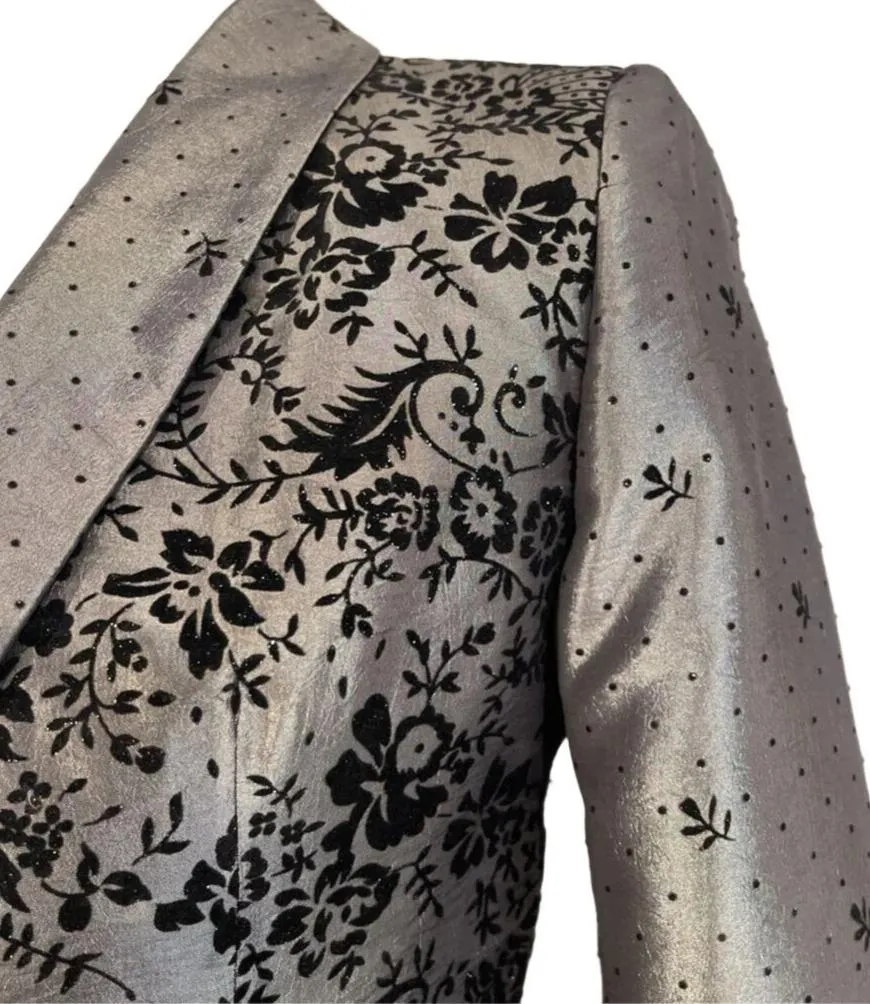 Hawkewood, Silver Brocade, Driving Coat