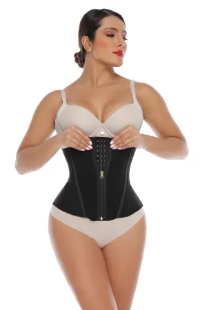 Hour Glass Waist-Trainer with Hooks   Zipper