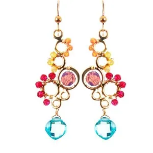 Ivy Colorful Bubble Gemstone Earrings