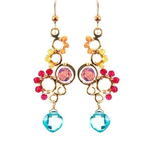 Ivy Colorful Bubble Gemstone Earrings