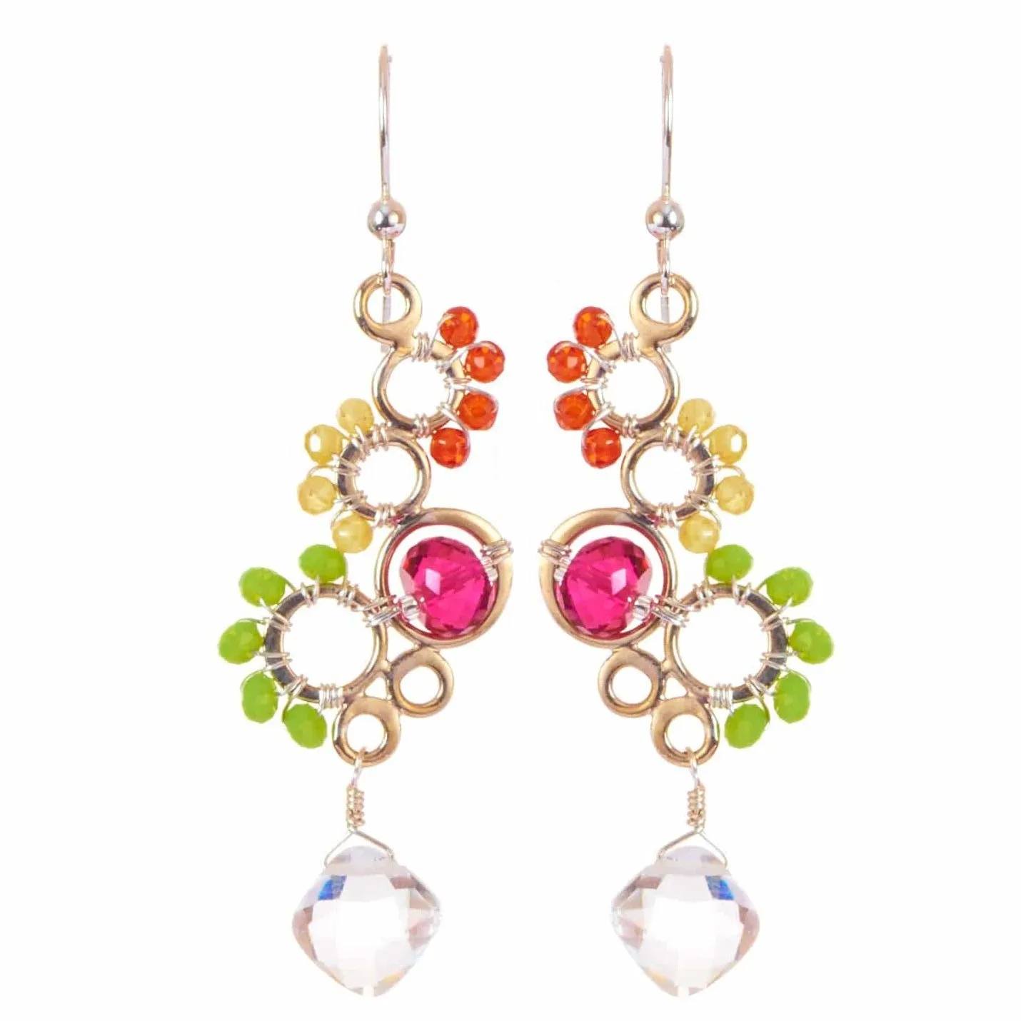 Ivy Colorful Bubble Gemstone Earrings