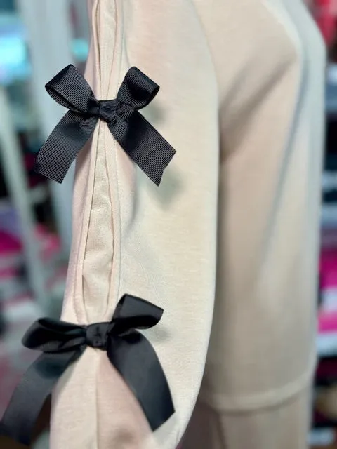 Joh Fatima Ribbons Taupe Top