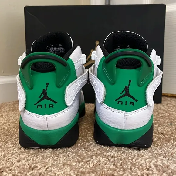Jordan 6 Rings White/lucky Air Jordan Sneaker Size 5.5Y