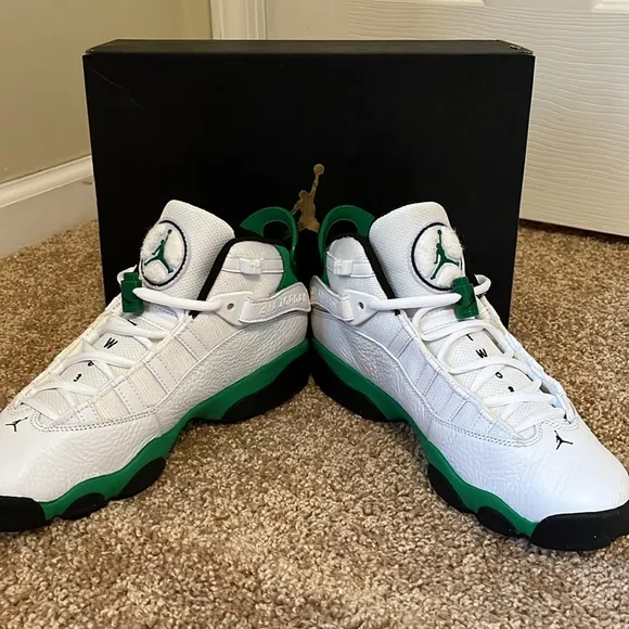 Jordan 6 Rings White/lucky Air Jordan Sneaker Size 5.5Y