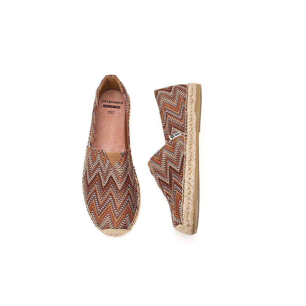 Joy & Mario Women’s Slip-On Espadrille Fabric Flat Loafers