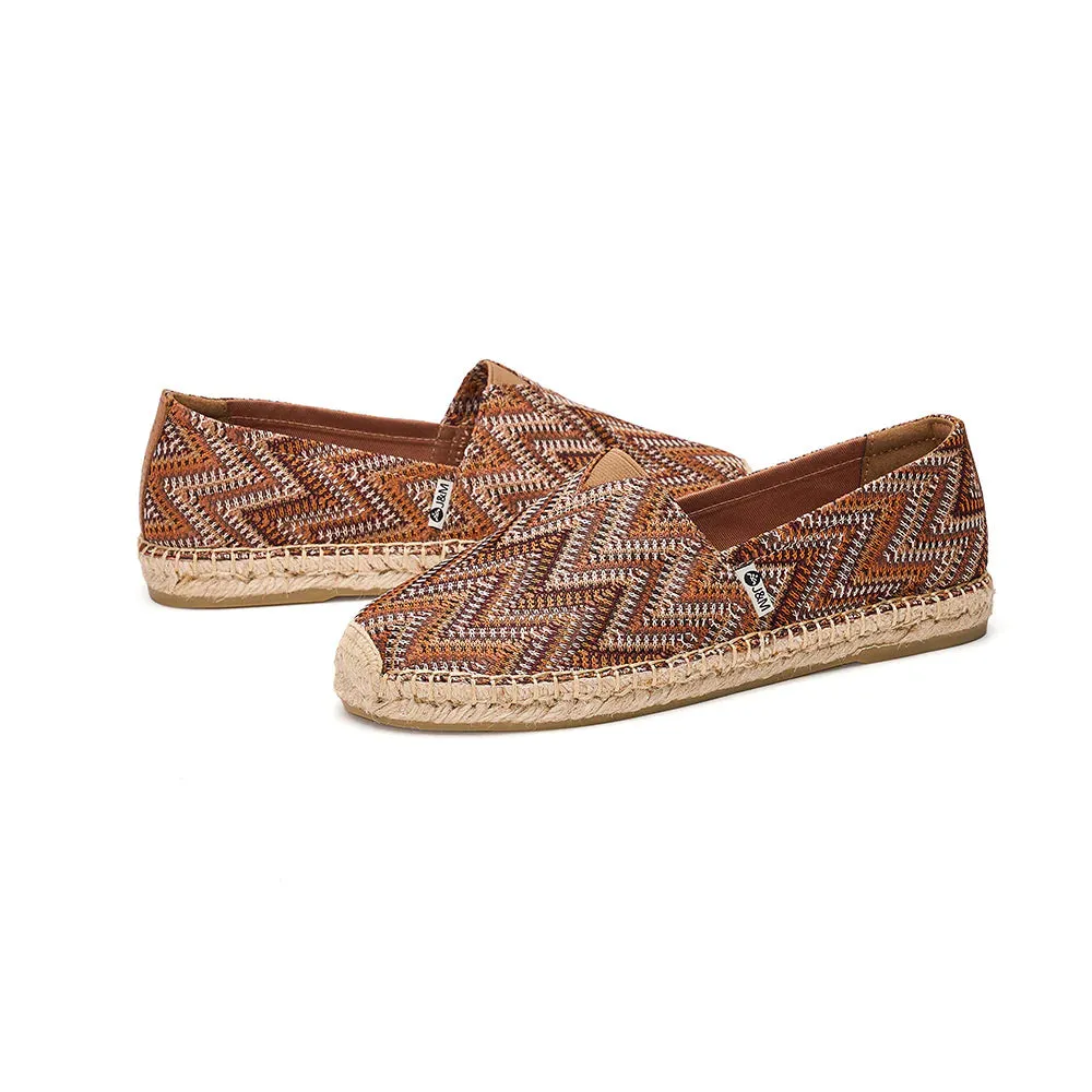Joy & Mario Women’s Slip-On Espadrille Fabric Flat Loafers
