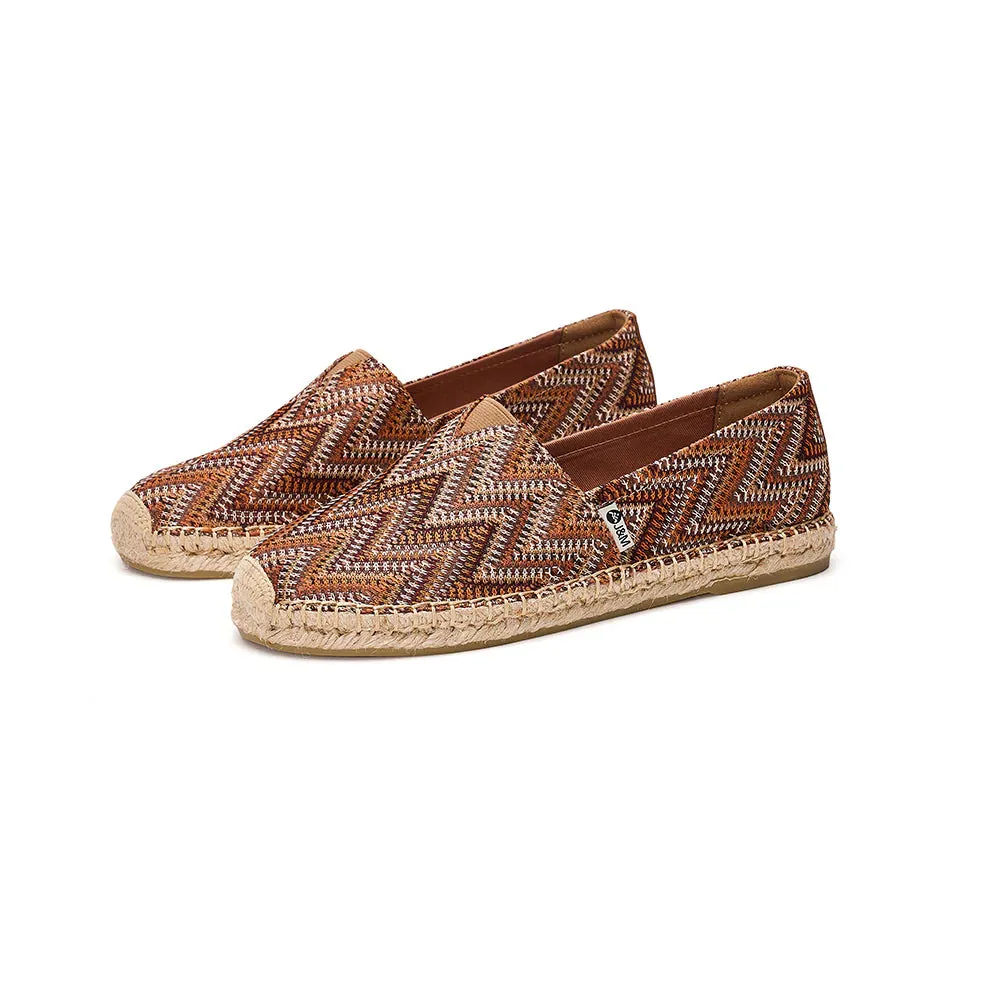 Joy & Mario Women’s Slip-On Espadrille Fabric Flat Loafers