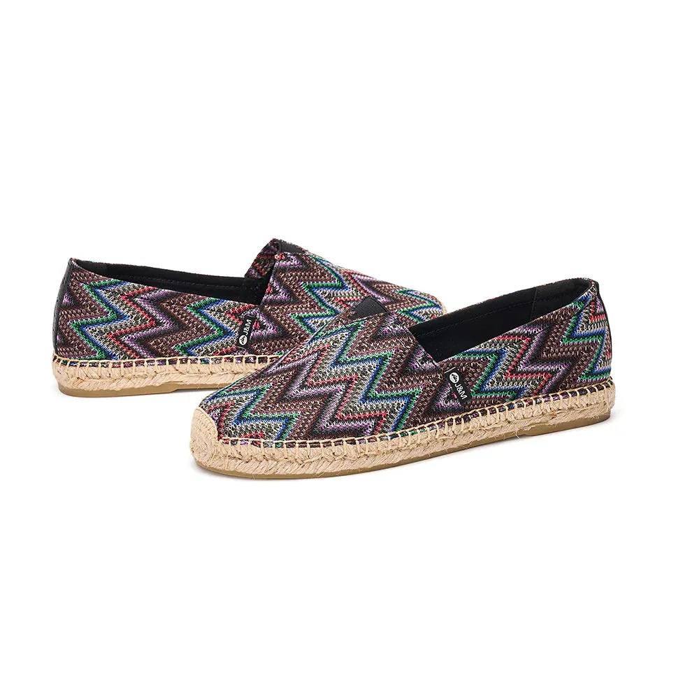 Joy & Mario Women’s Slip-On Espadrille Fabric Flat Loafers
