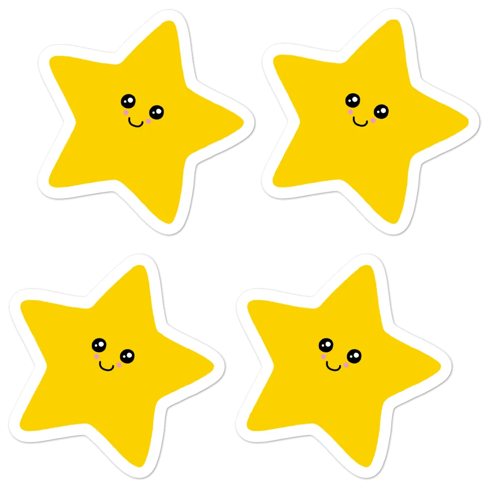 Kawaii Stars 5.5" Vinyl Sticker Sheet