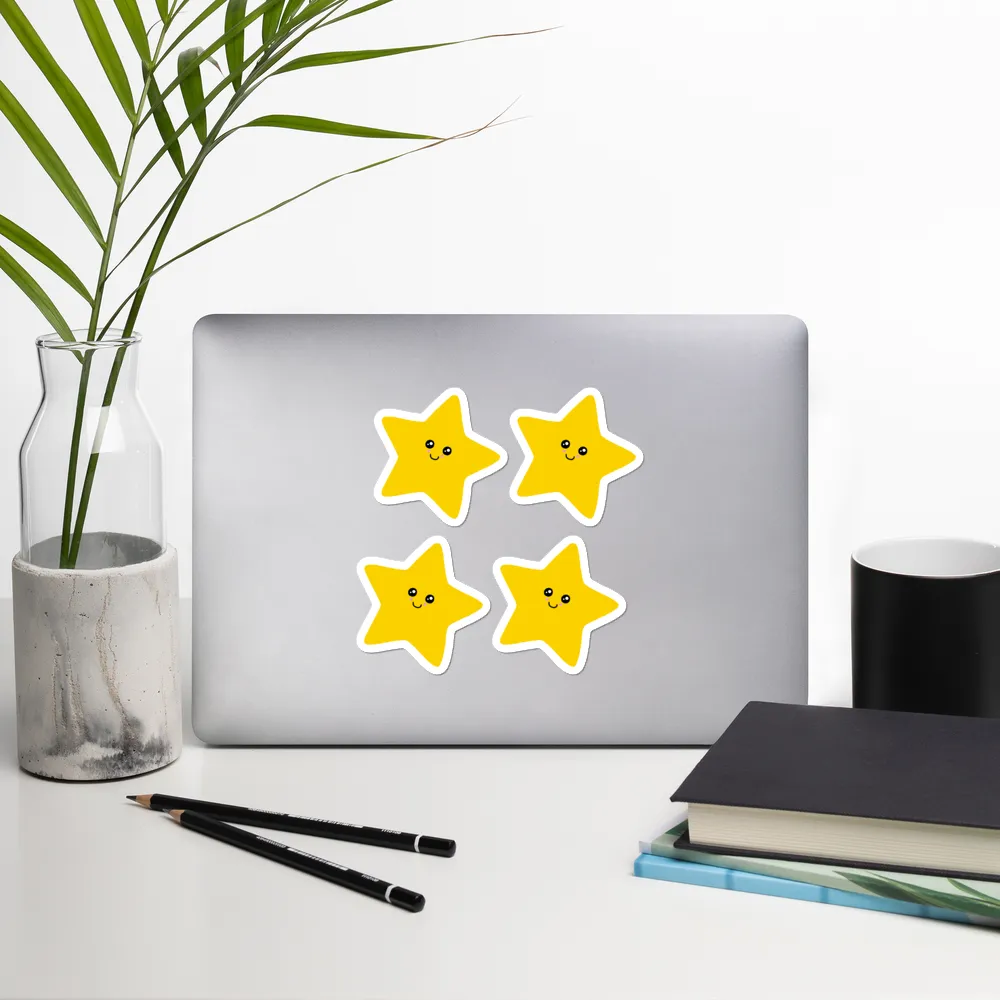 Kawaii Stars 5.5" Vinyl Sticker Sheet