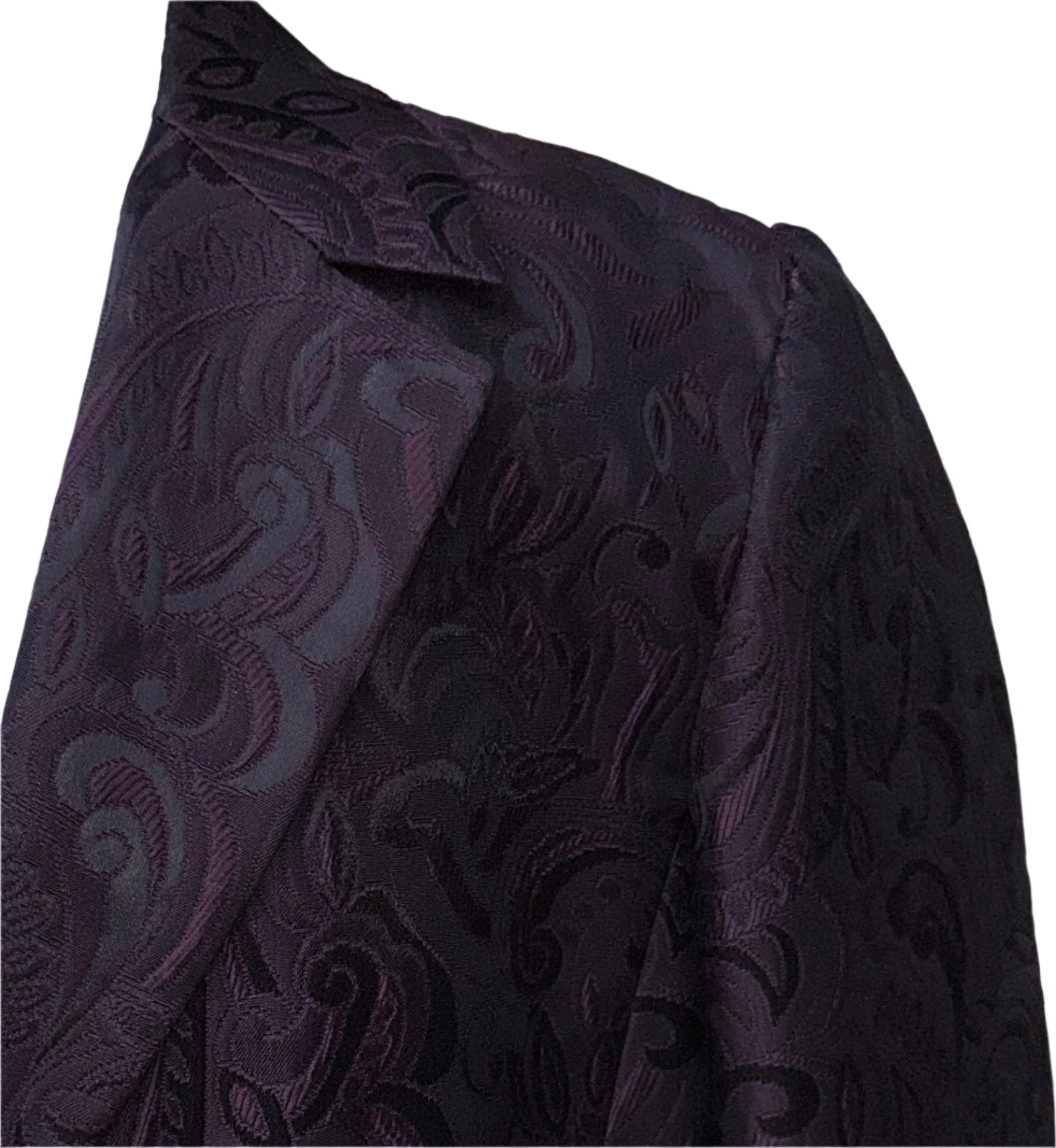 Ladies, Plum Brocade, Driving Coat