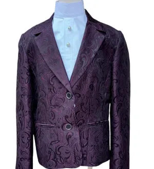 Ladies, Plum Brocade, Driving Coat