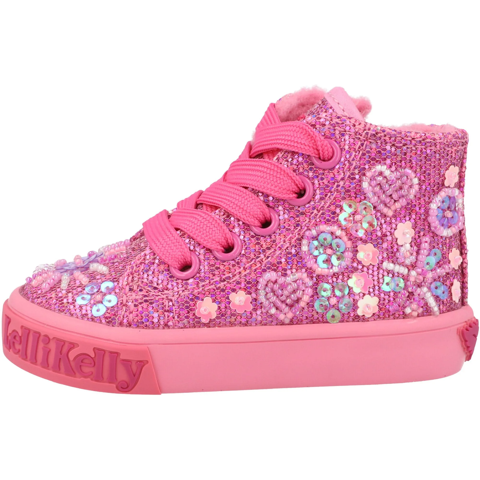 Lelli Kelly Dafne Dark Pink Mid-Top Trainers