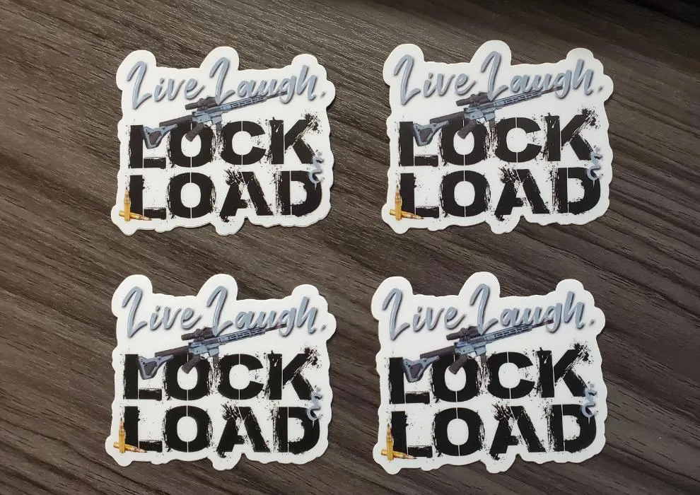Live Laugh Lock and Load Stickers