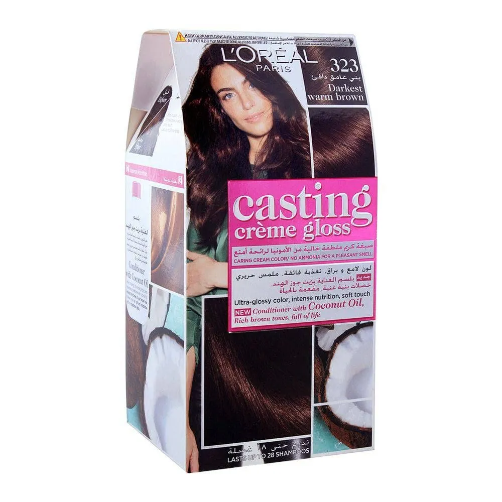 L'Oreal Paris Casting Hair Color, 323 Darkest Warm Brown