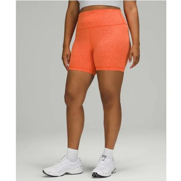Lululemon Wunder Train High-Rise Short 6 inches Size 0 in Crunch Warm Coral