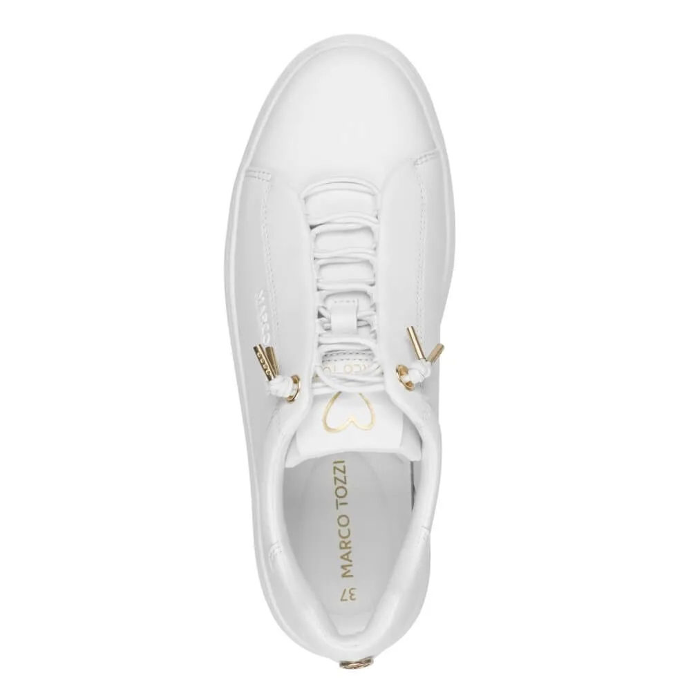 Marco Tozzi Elastic Laces Vegan Trainer 2-23724-WHITE