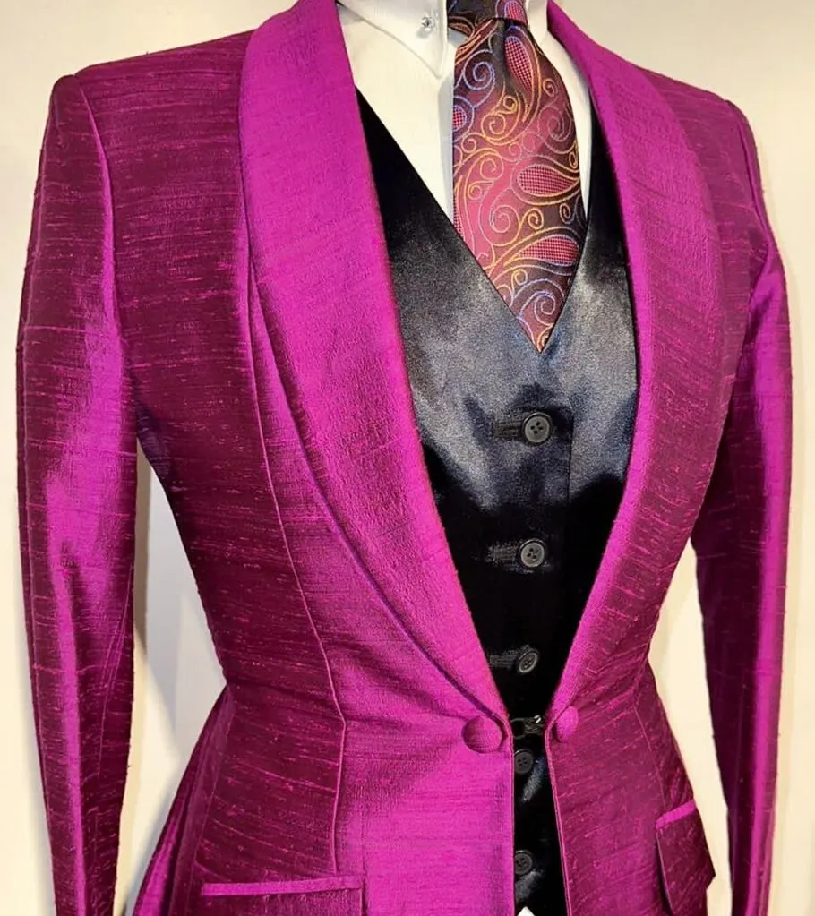 Marsha De Arriaga Fucha Raw Silk Daycoat