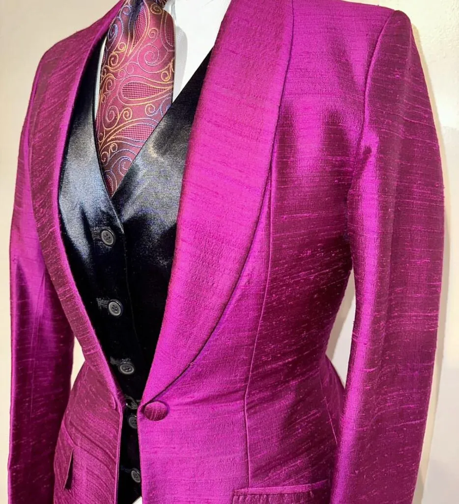 Marsha De Arriaga Fucha Raw Silk Daycoat