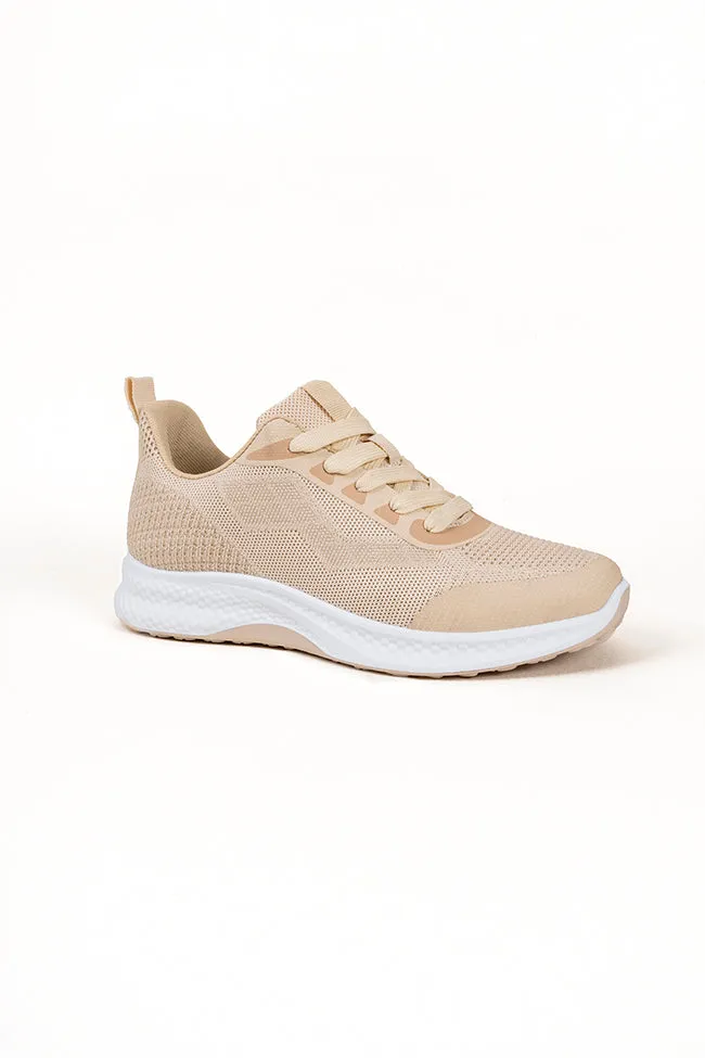 Maureen Ladies Lace Up Stone Trainer