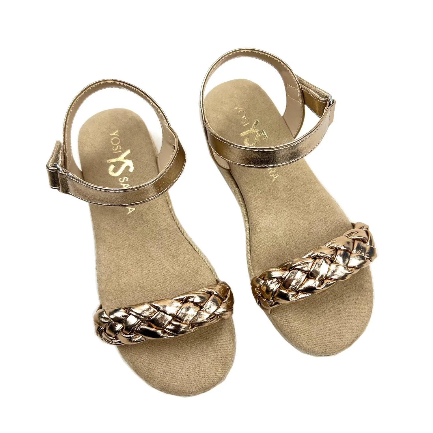 Miss April Wedge Sandal in Light Bronze - Kids from Yosi Samra