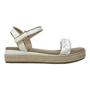 Miss April Wedge Sandal in White & Gold - Kids from Yosi Samra