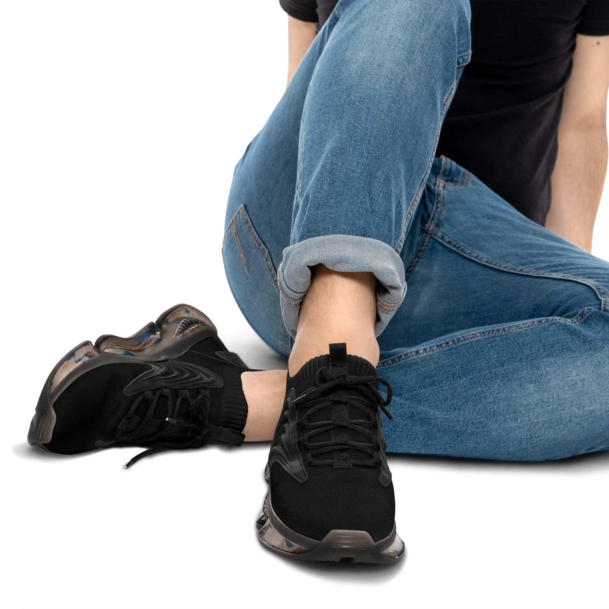 Monochrome Collection Men's Breathable Mesh Sneakers -  Margo Makaroff - Personalization Available