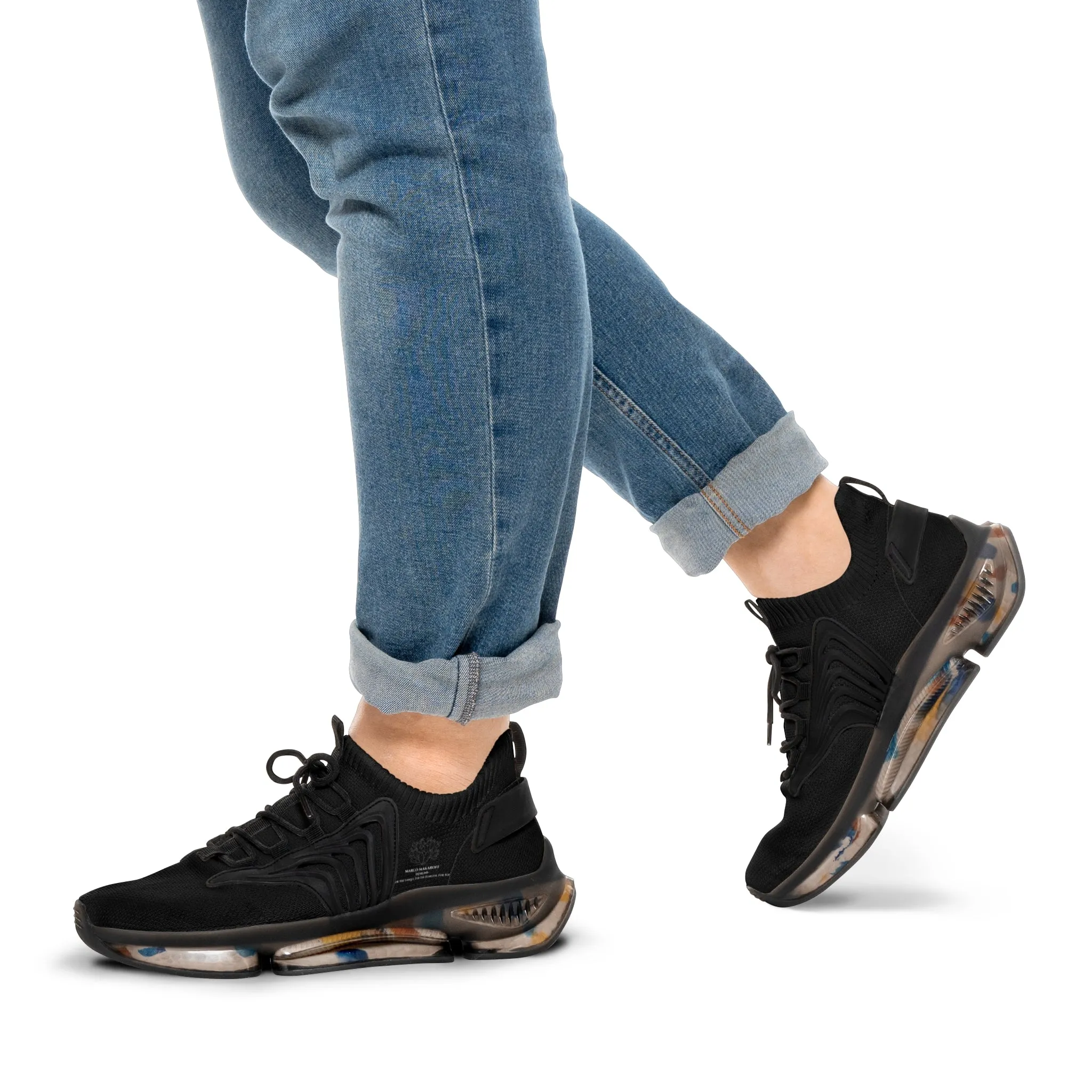 Monochrome Collection Men's Breathable Mesh Sneakers -  Margo Makaroff - Personalization Available