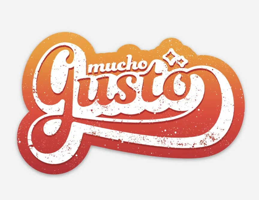 Mucho Gusto Vinyl Sticker