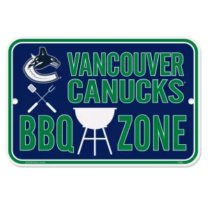 Mustang NHL BBQ Zone Sign - Vancouver Canucks
