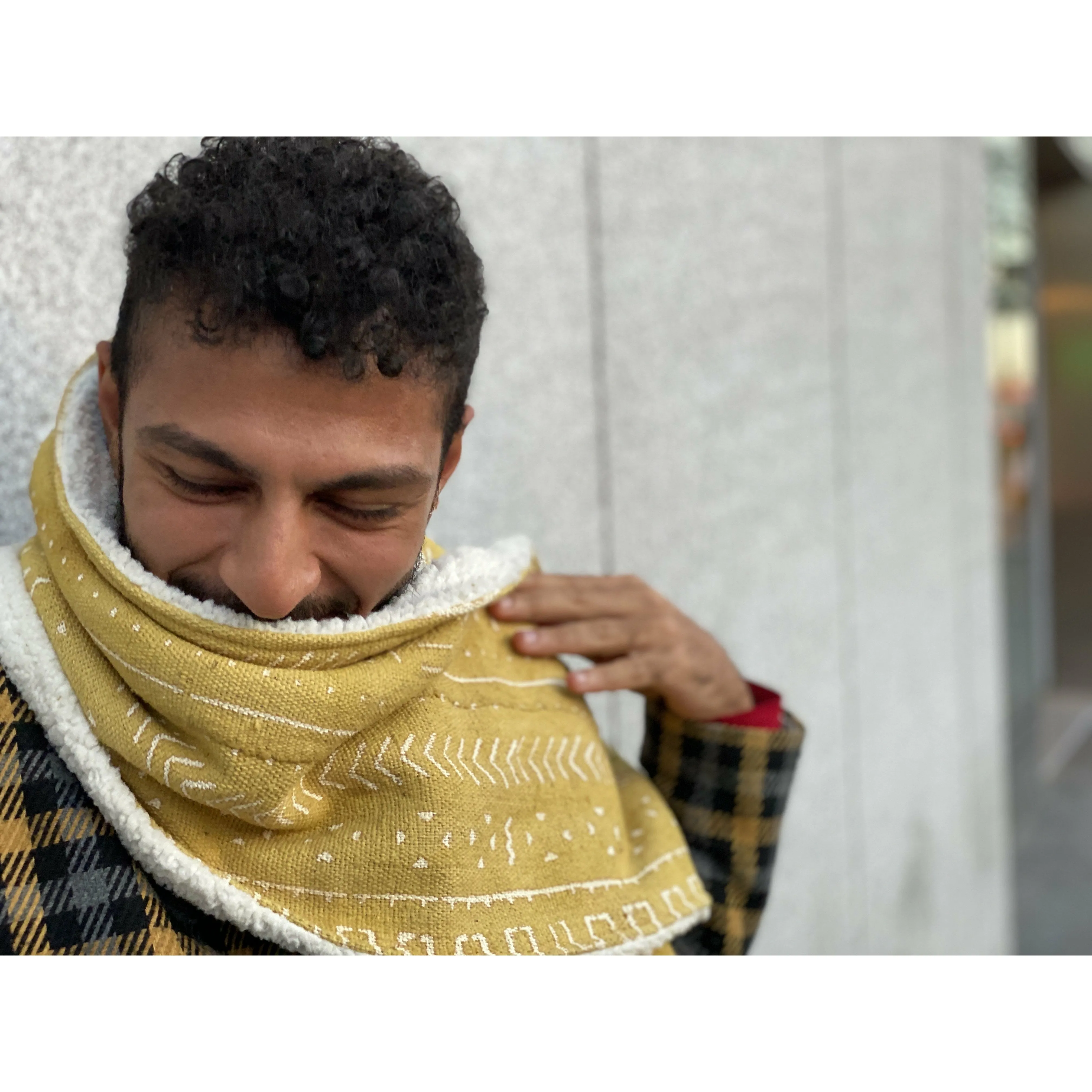 Nambili 'Isabis' Mud Cloth Scarf - Mustard