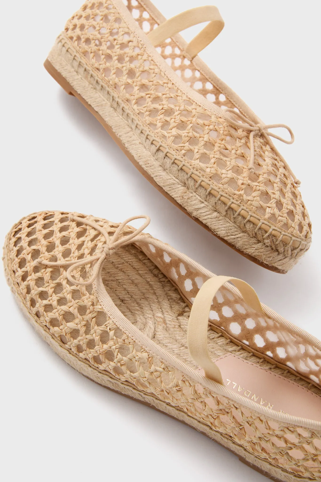 Natural Crochet Raffia Kayla Ballet Espadrilles