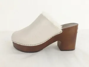 NEW Chanel Shearling Lined Clogs Size 8