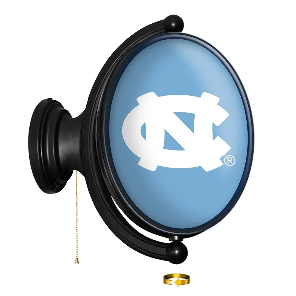 North Carolina Tar Heels: Original Oval Rotating Lighted Wall Sign