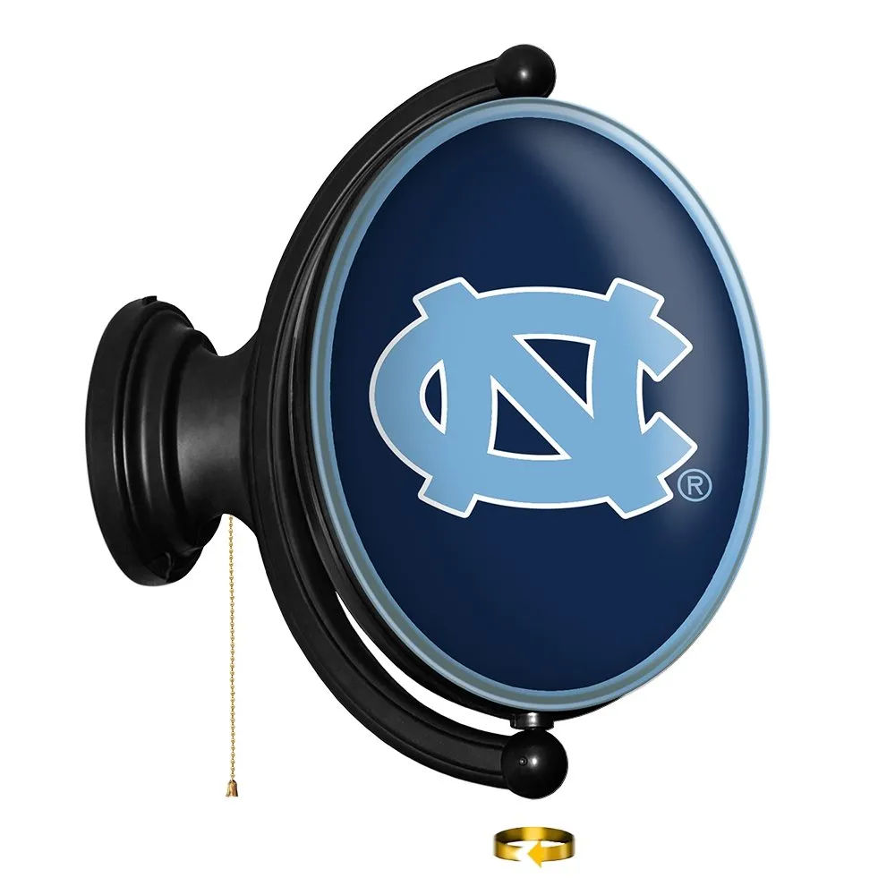 North Carolina Tar Heels: Original Oval Rotating Lighted Wall Sign