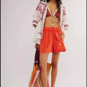 NWOT Free People Get Free Poplin Shorts